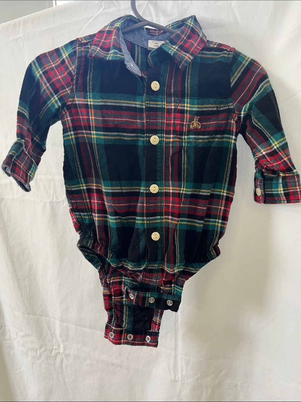 GAP Baby Plaid Button-Up in Red, Green, Black and Yellow